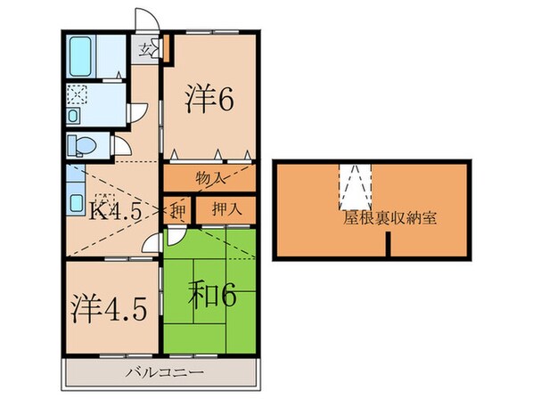 山合コーポの物件間取画像